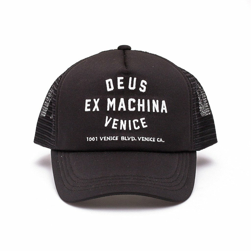 Deus Ex Machina Venice Address Trucker - Black