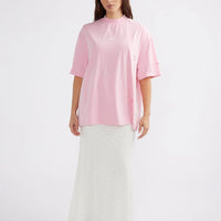 Ena Pelly Cassie Logo Tee - Washed Pink