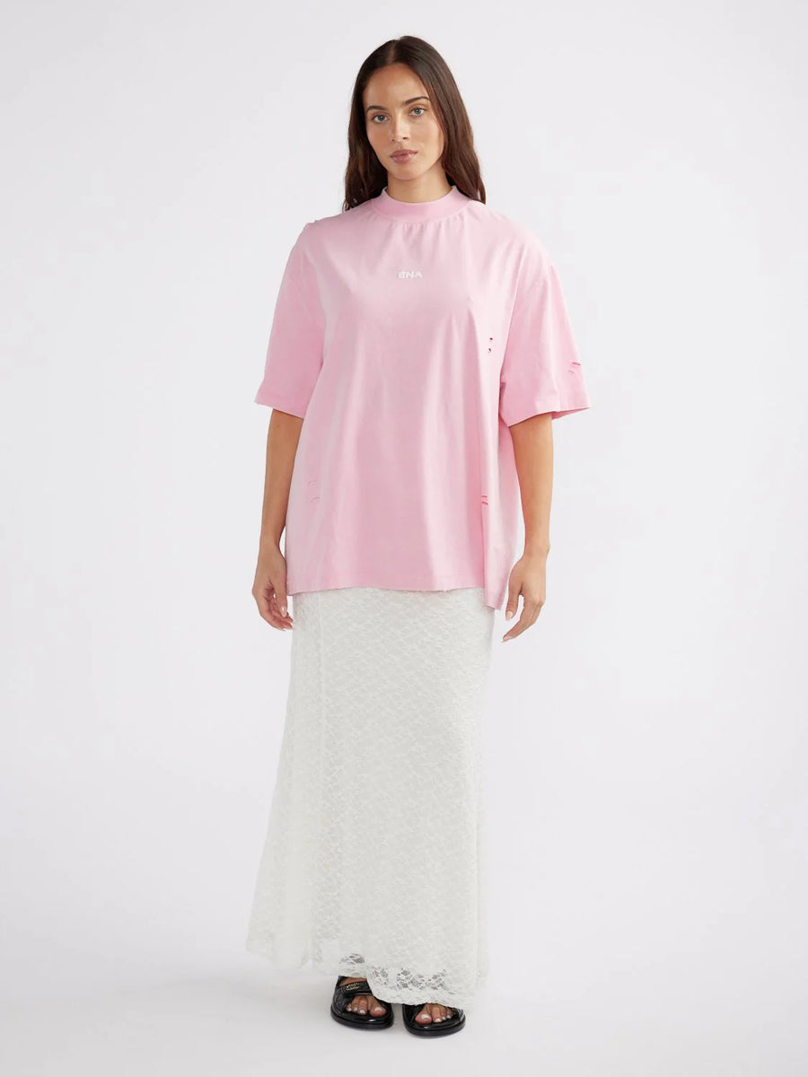 Ena Pelly Cassie Logo Tee - Washed Pink