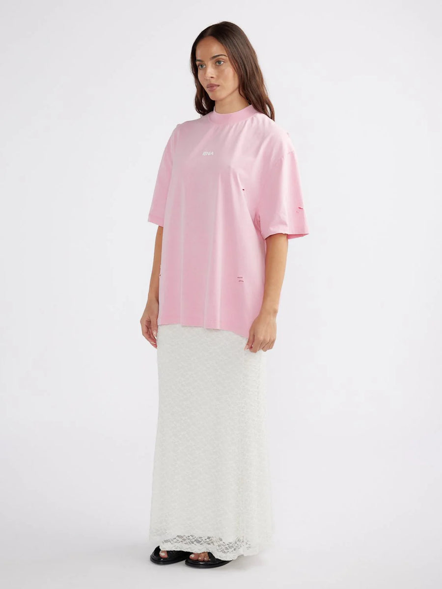 Ena Pelly Cassie Logo Tee - Washed Pink