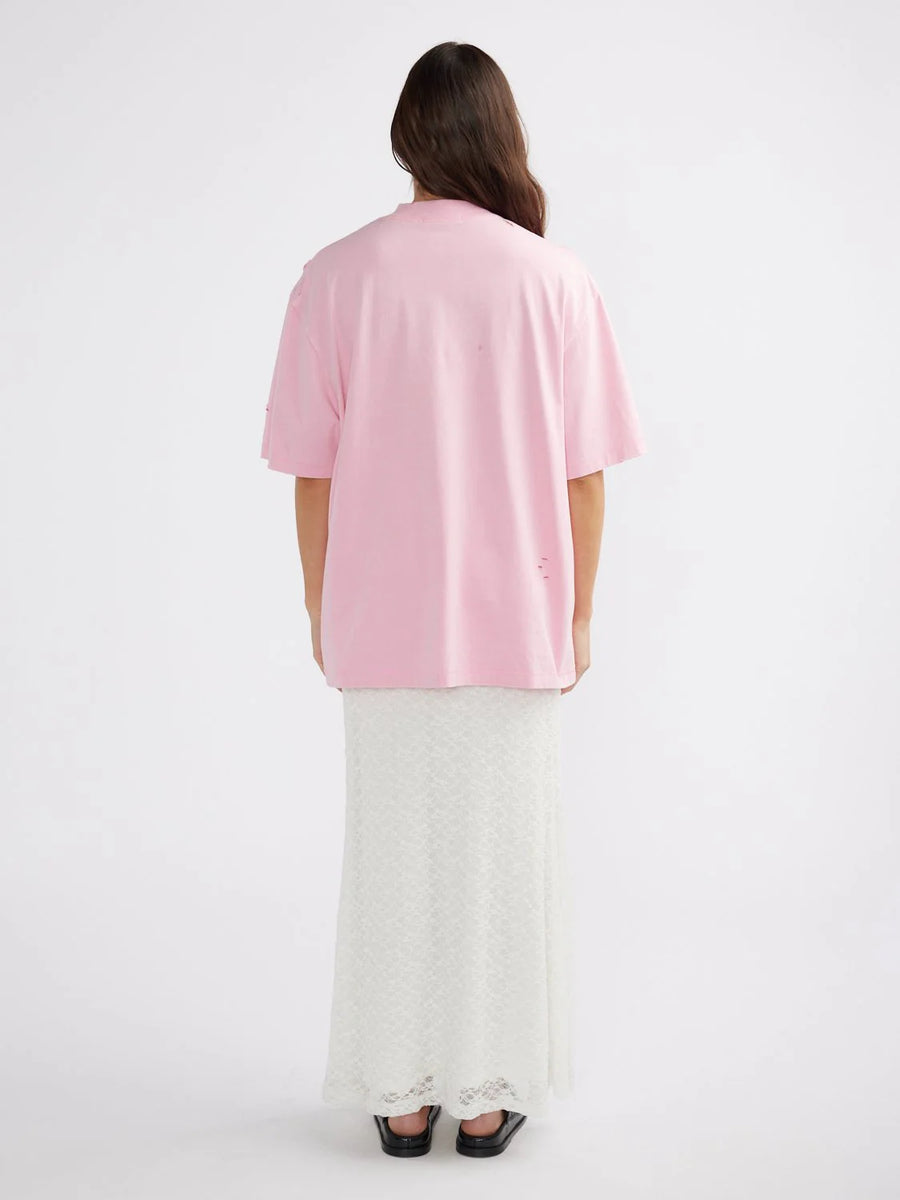 Ena Pelly Cassie Logo Tee - Washed Pink