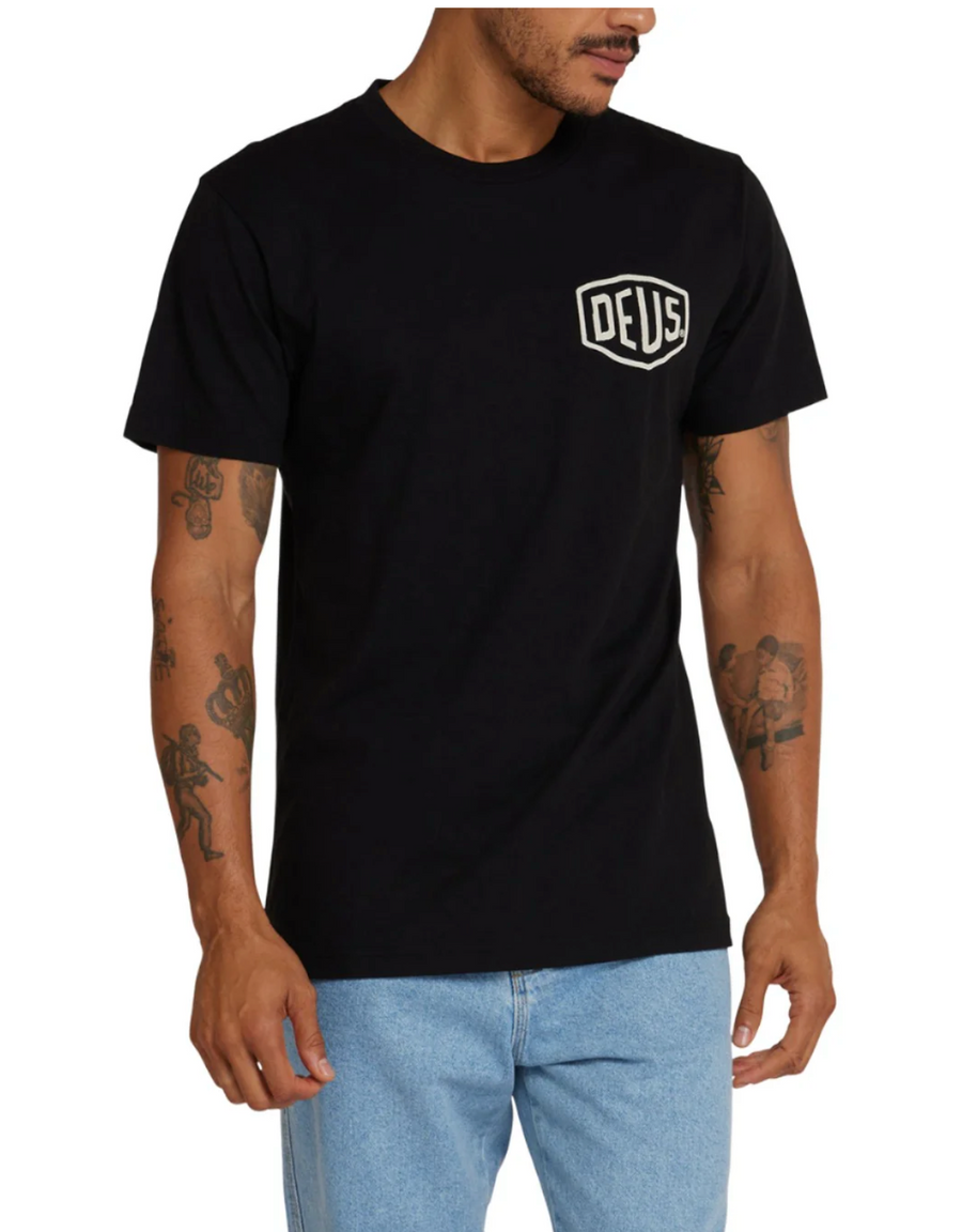 Deus Ex Machina Milano Address Tee - Black