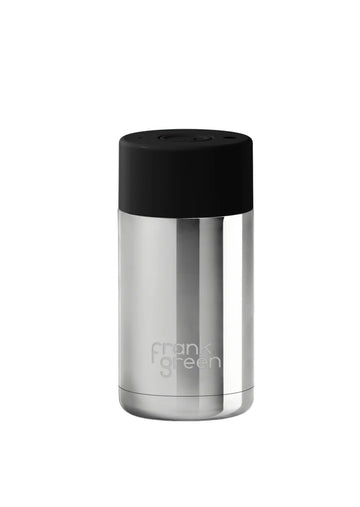 Frank Green Ceramic Reusable Cup 12oz/355ml - Silver/Midnight