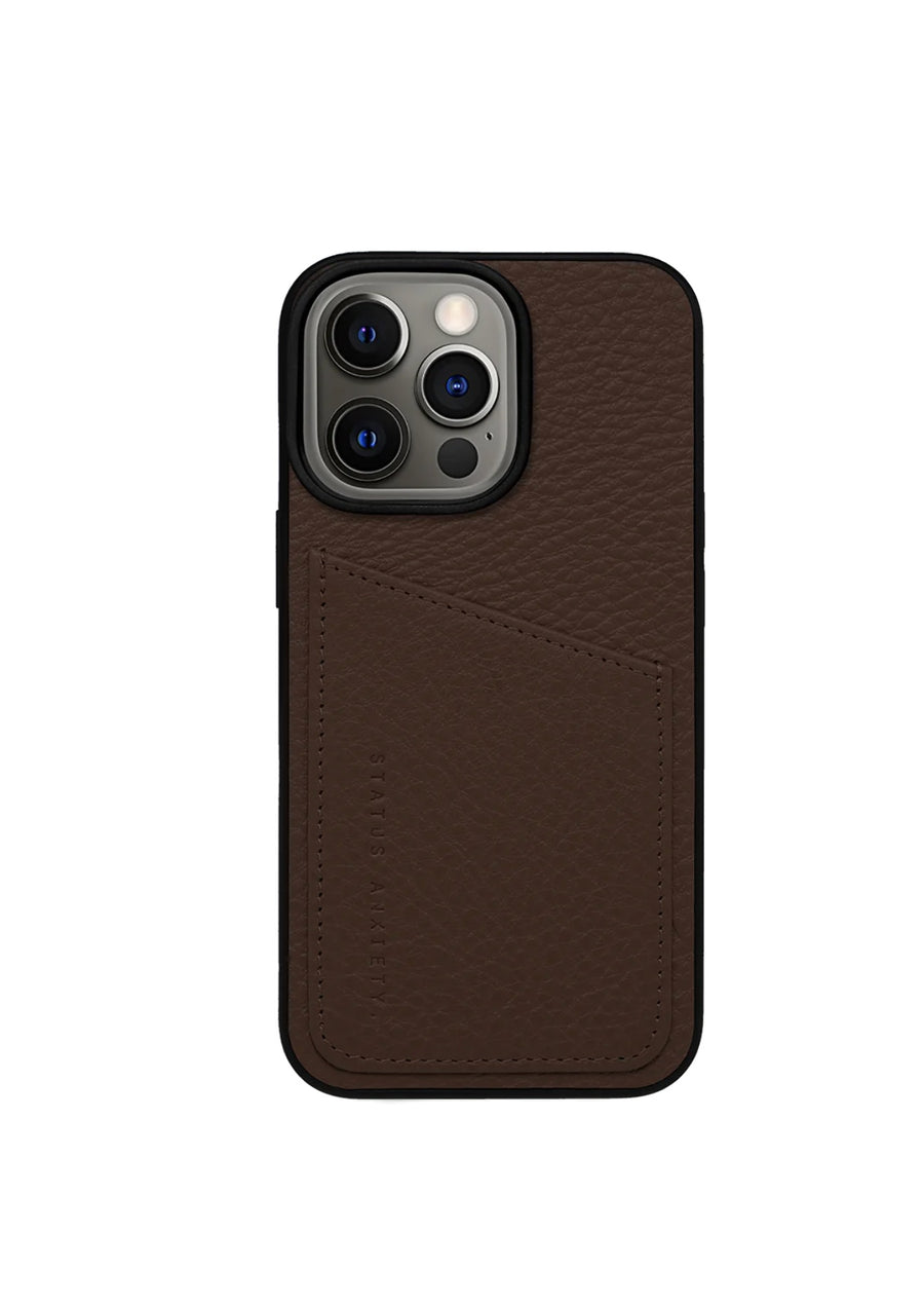 Status Anxiety Who's Who Leather Phone Case (iPhone) - Cocoa