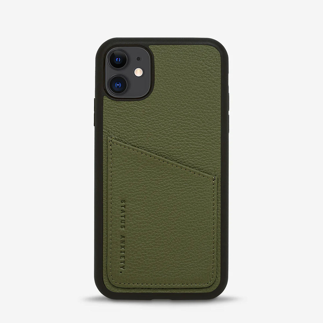 Støjende Pastor Miniature Status Anxiety Who's Who Leather Phone Case (iPhone) - Khaki